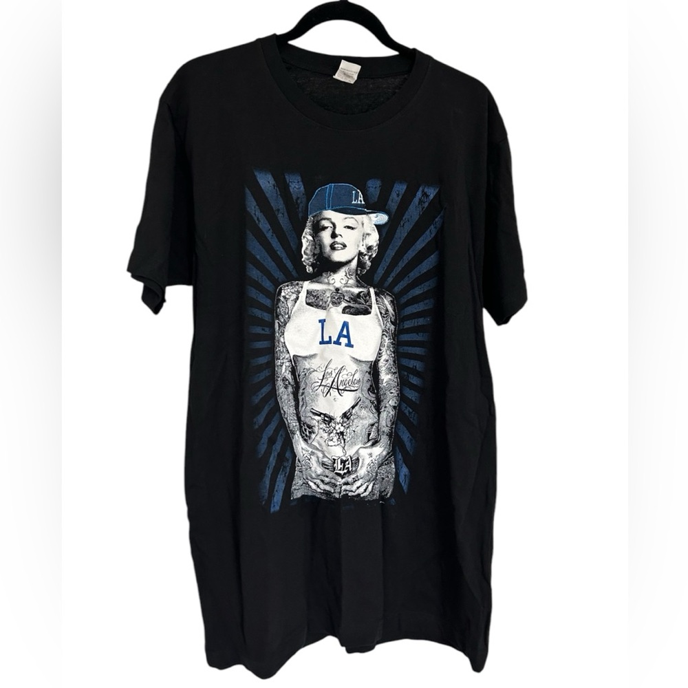 LA Dodgers x Marilyn Monroe, Graphic Black T-Shirt